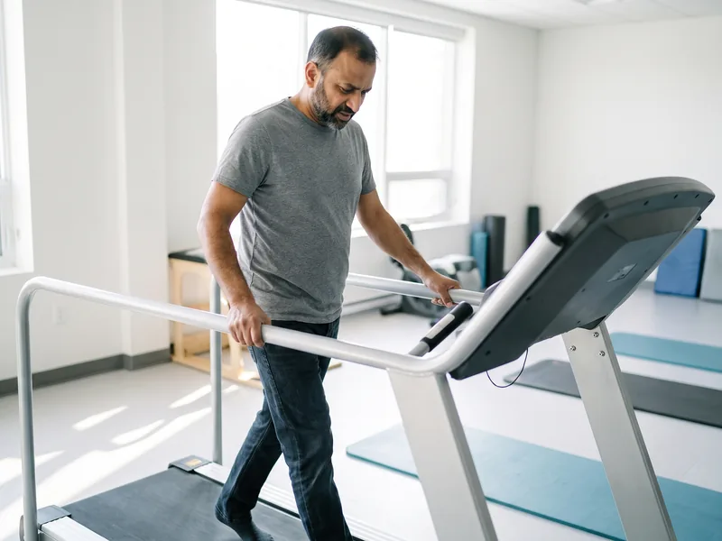 Athletes training with reaction-time equipment to test performance